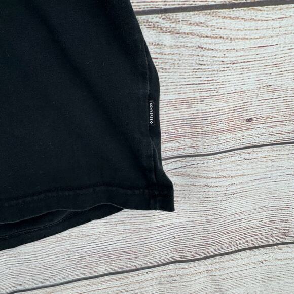 Converse Boba Tea T-Shirt Adult Size Small Oversized Black Embroidered - Picture 4 of 8